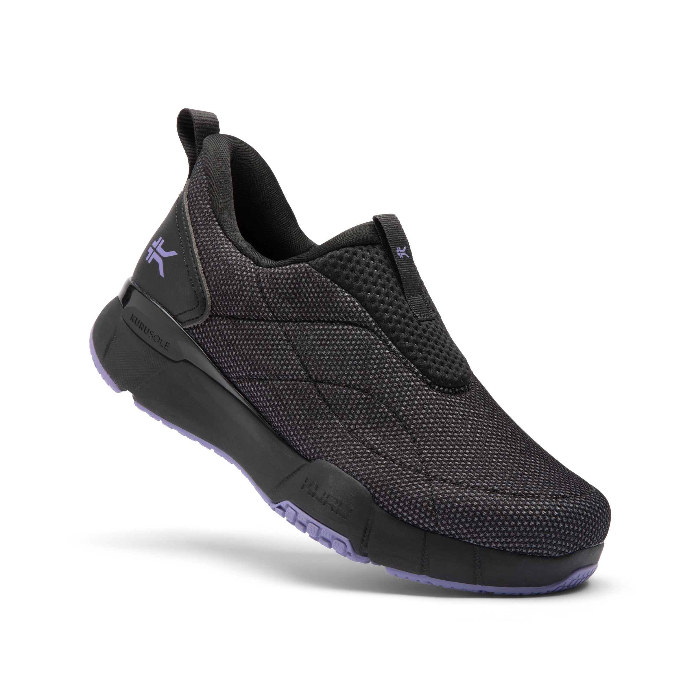 Women's KURU QUANTUM 2 Slip-On, Jet Black/Purple