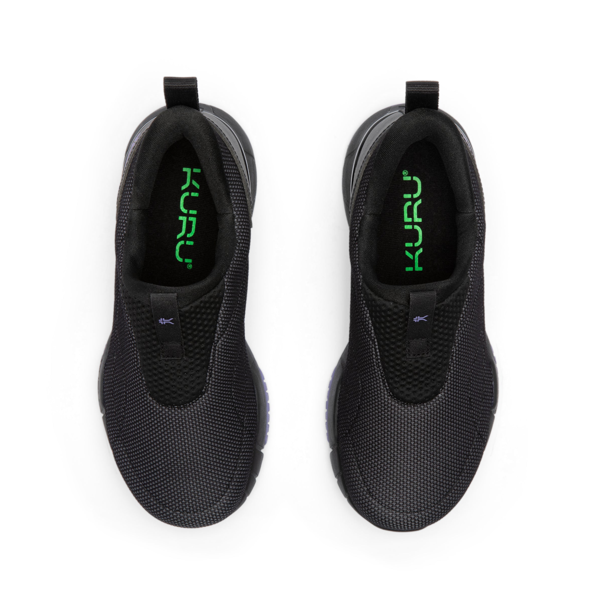 Women's KURU QUANTUM 2 Slip-On, Jet Black/Purple