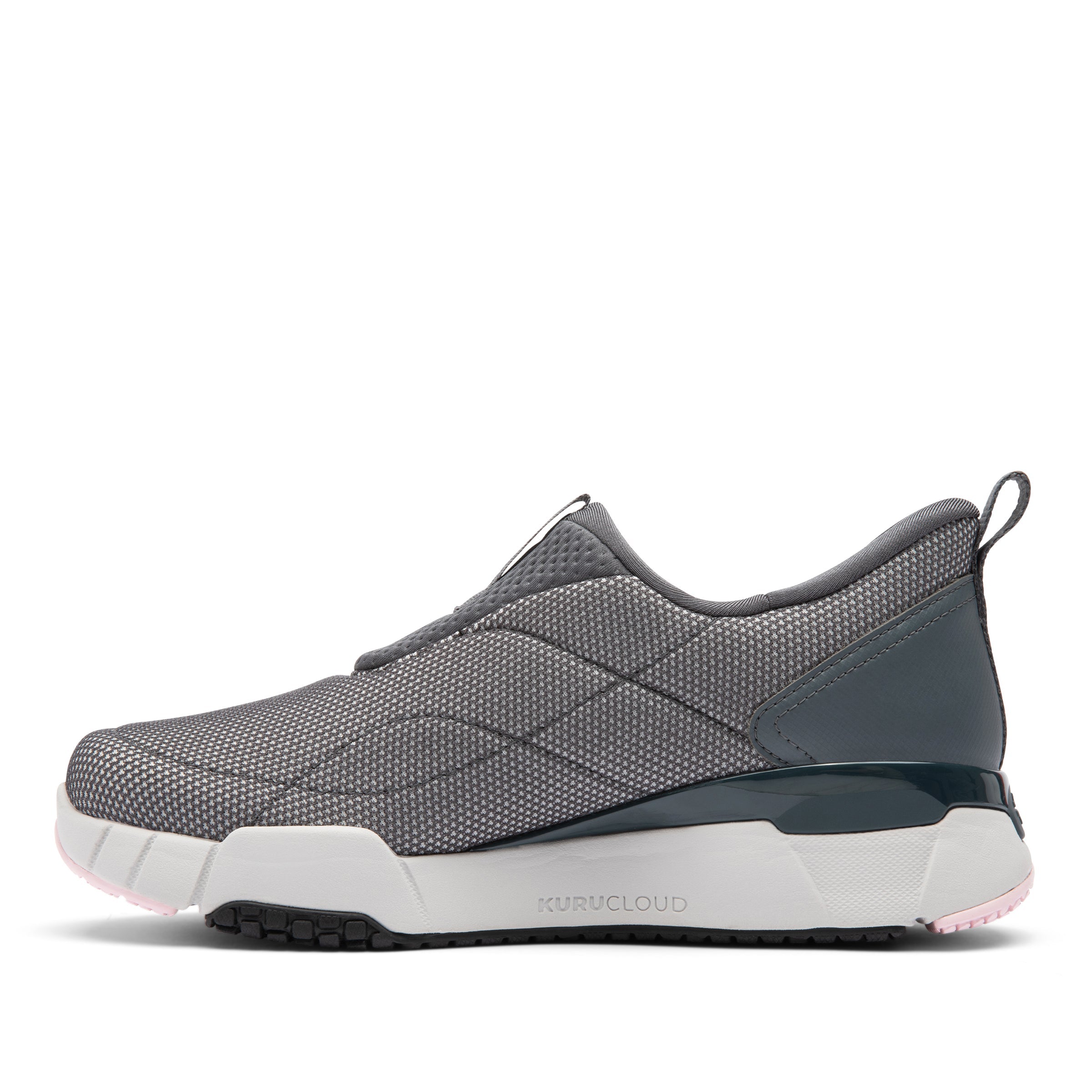Women's KURU QUANTUM 2 Slip-On, Lead Gray/Pink