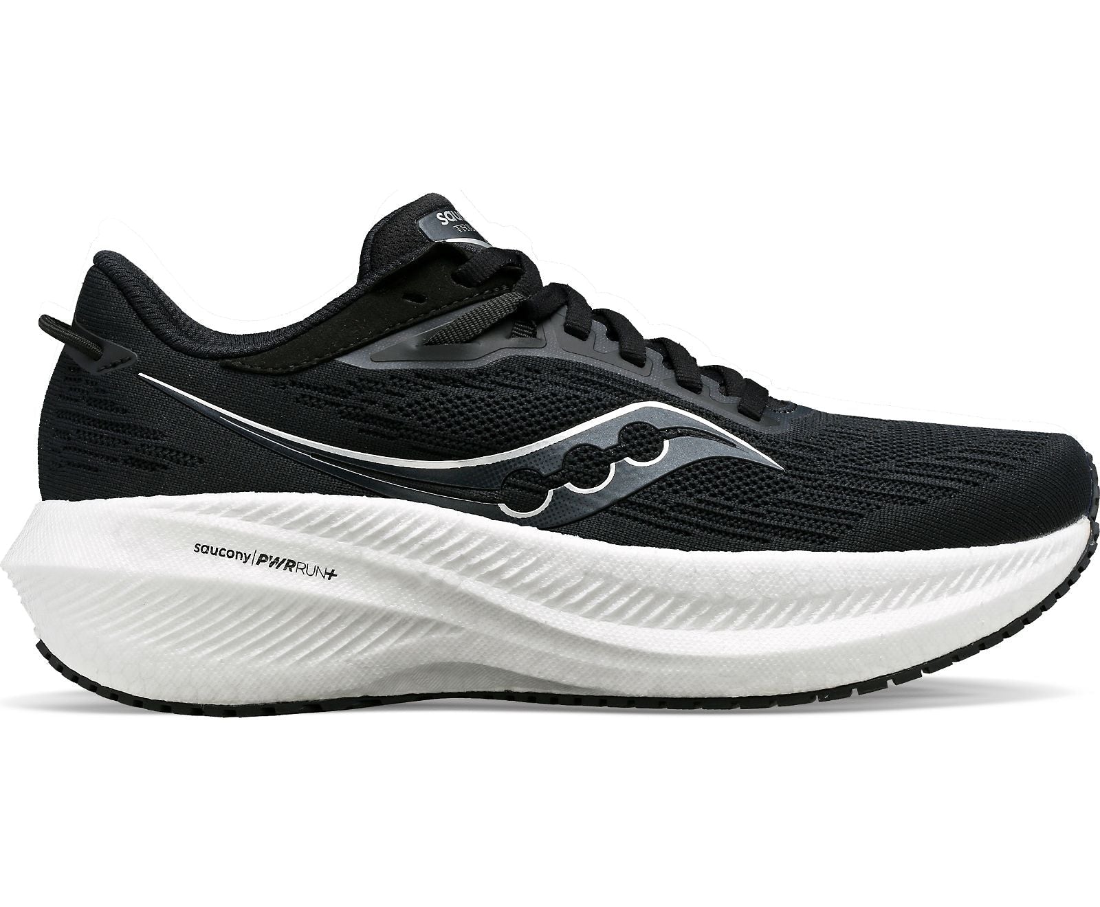 Women's Saucony Triumph 21, Black/White, 8.5 D Wide