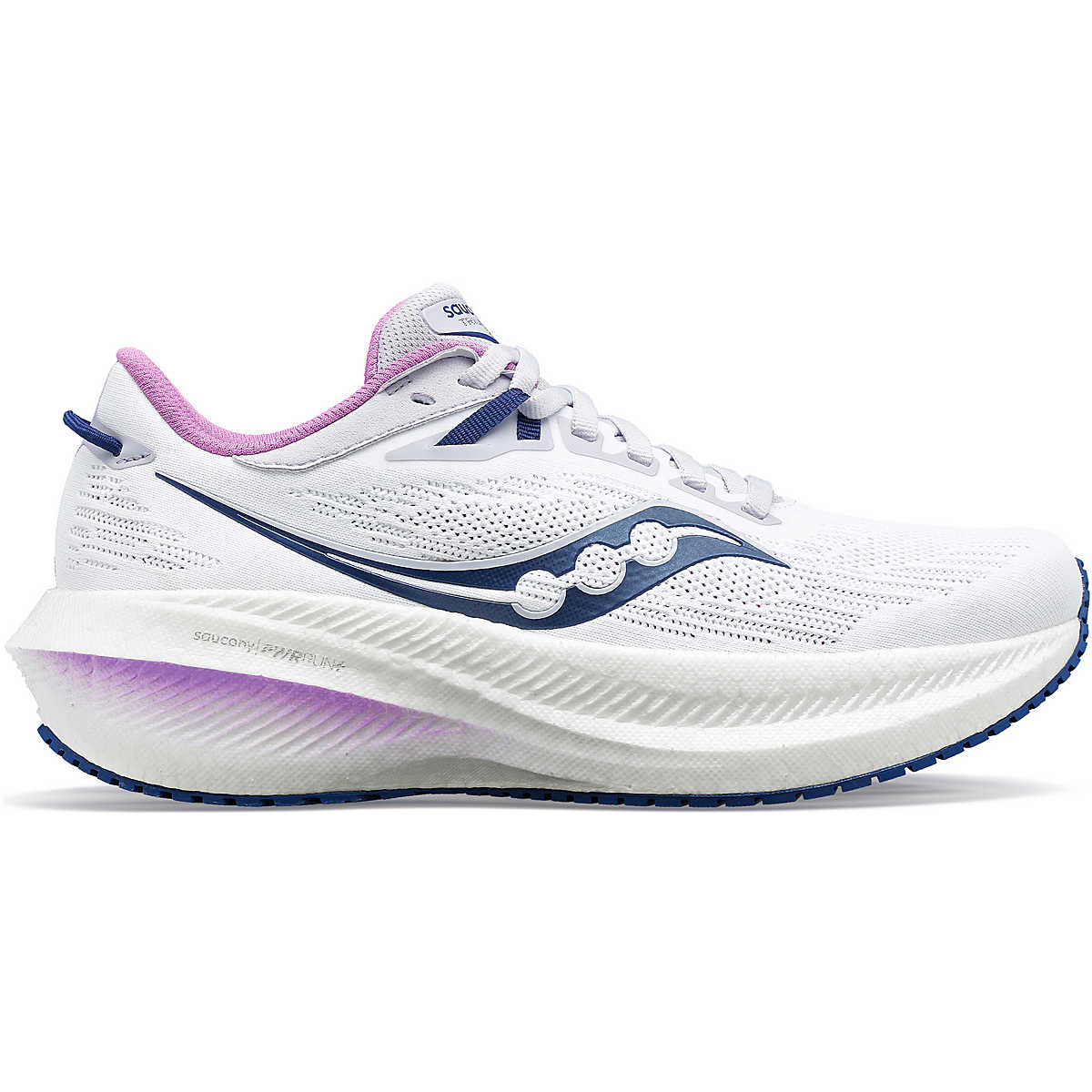 Women's Saucony Triumph 21, White/Indigo, 11 B Medium