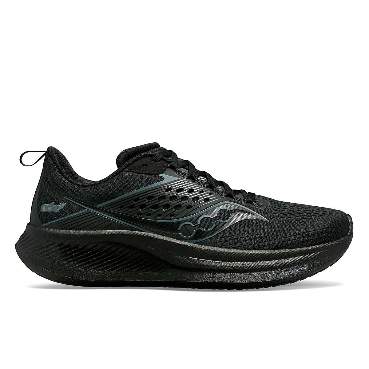 Women's Saucony Ride 17, Triple Black, 8 B Medium