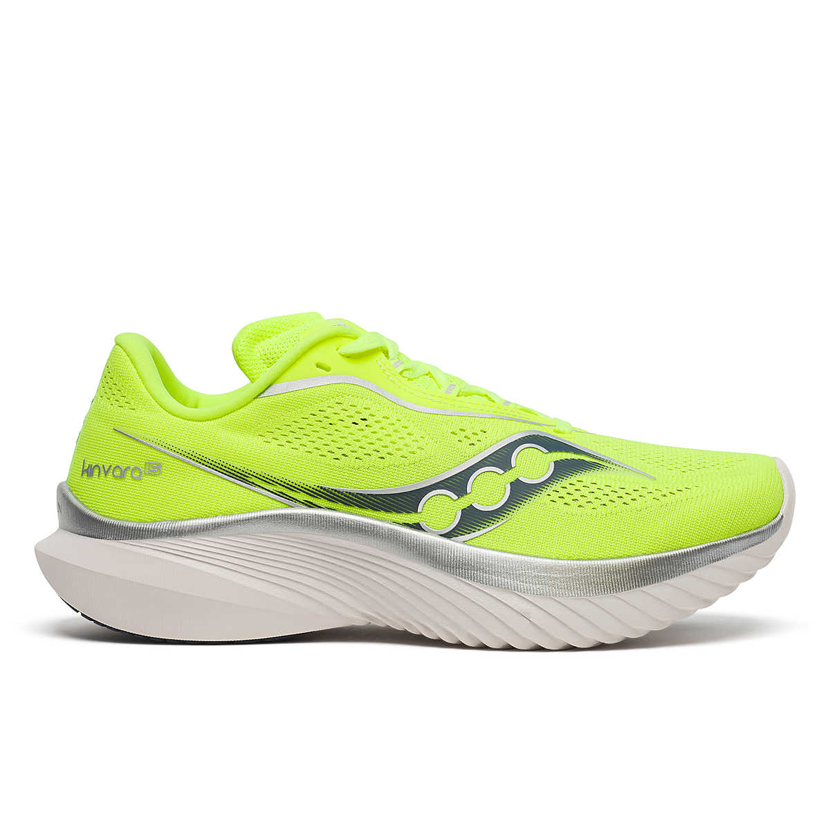 Women's Saucony Kinvara 15, Citron/Silver, 8.5 B Medium