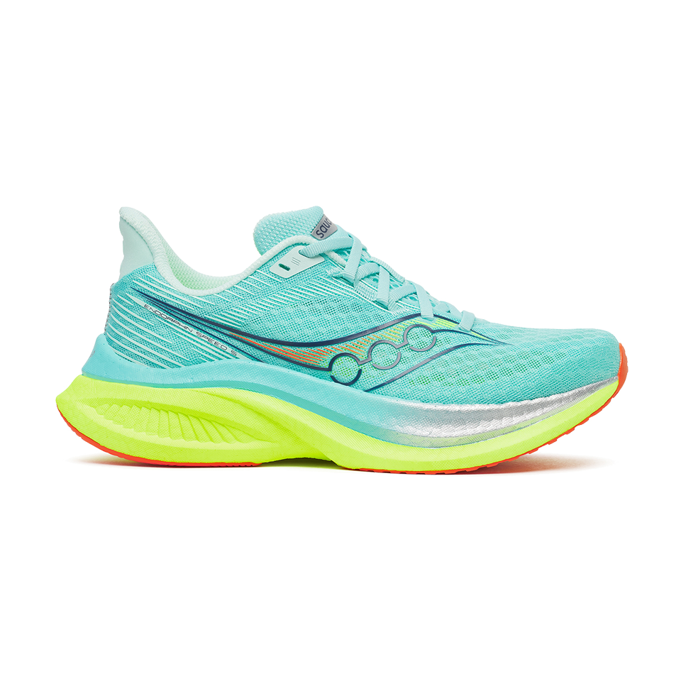 Women's Saucony Endorphin Speed 5, Splash/Citron, 10.5 B Medium
