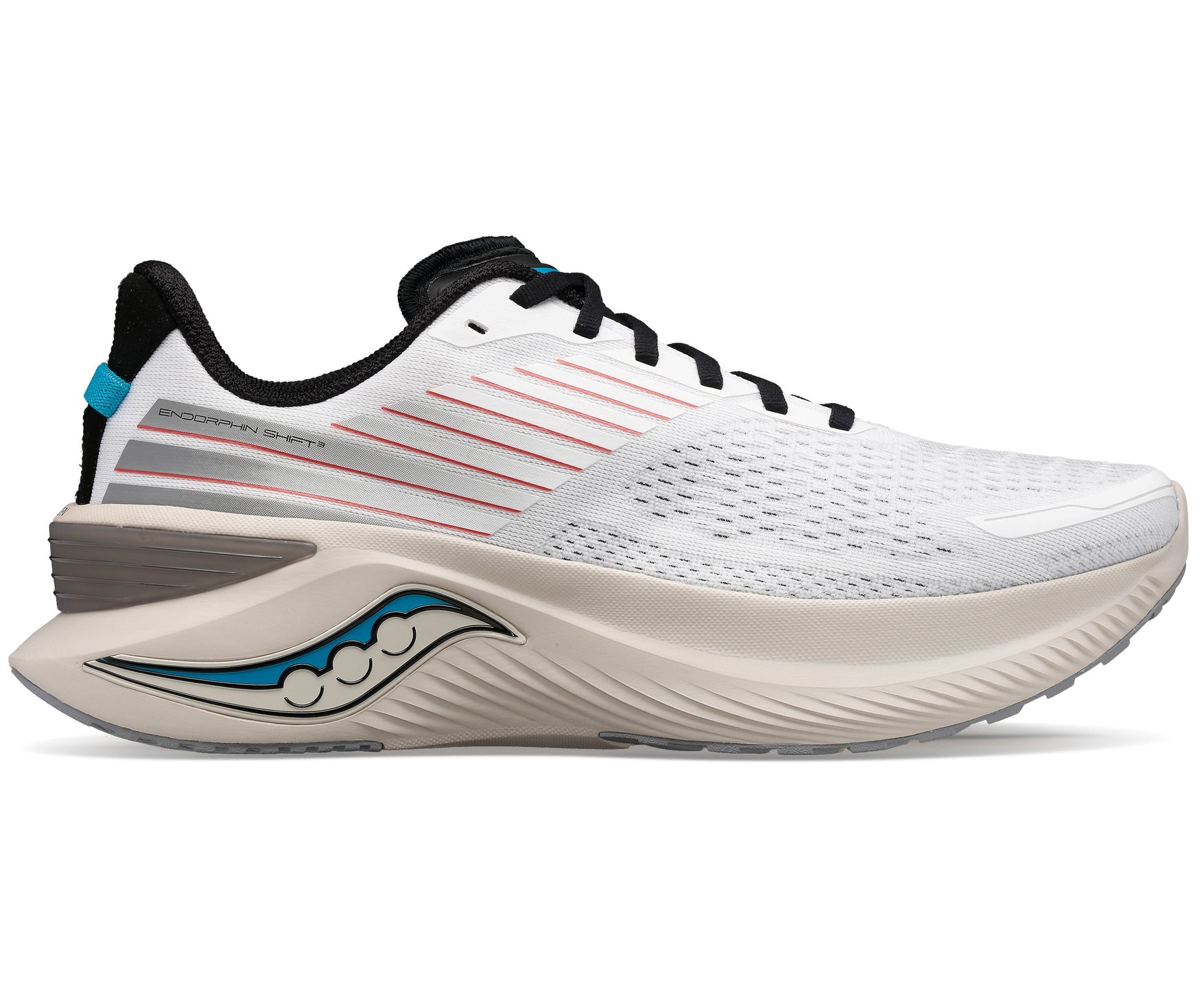 Men's Saucony Endorphin Shift 3, White/Sand, 13 D Medium