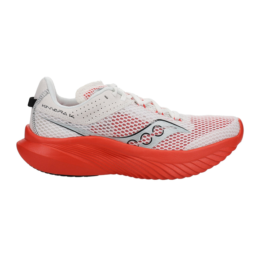 Men's Saucony Kinvara 14, White/Infrared, 8 D Medium