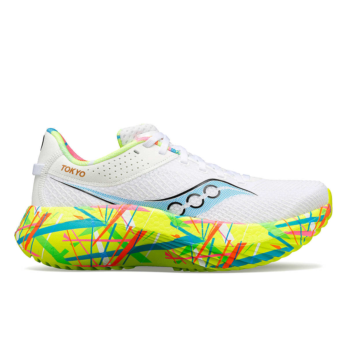 Men's Saucony Kinvara Pro, White/Citron, 11.5 D Medium