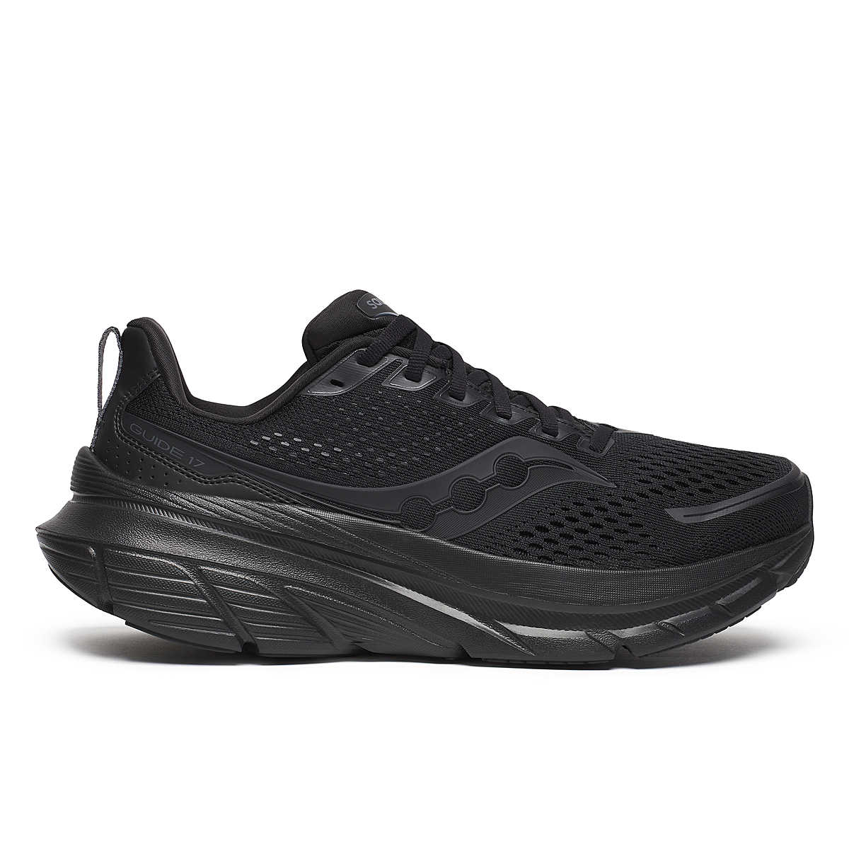 Men's Saucony Guide 17, Black/Black, 9 D Medium