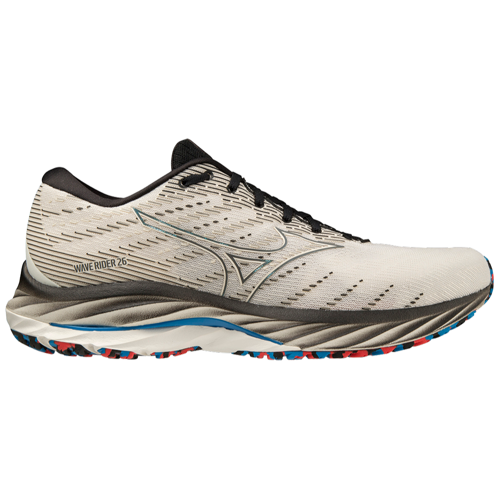 Men's Mizuno Wave Rider 26, Snow White, 10 D Medium