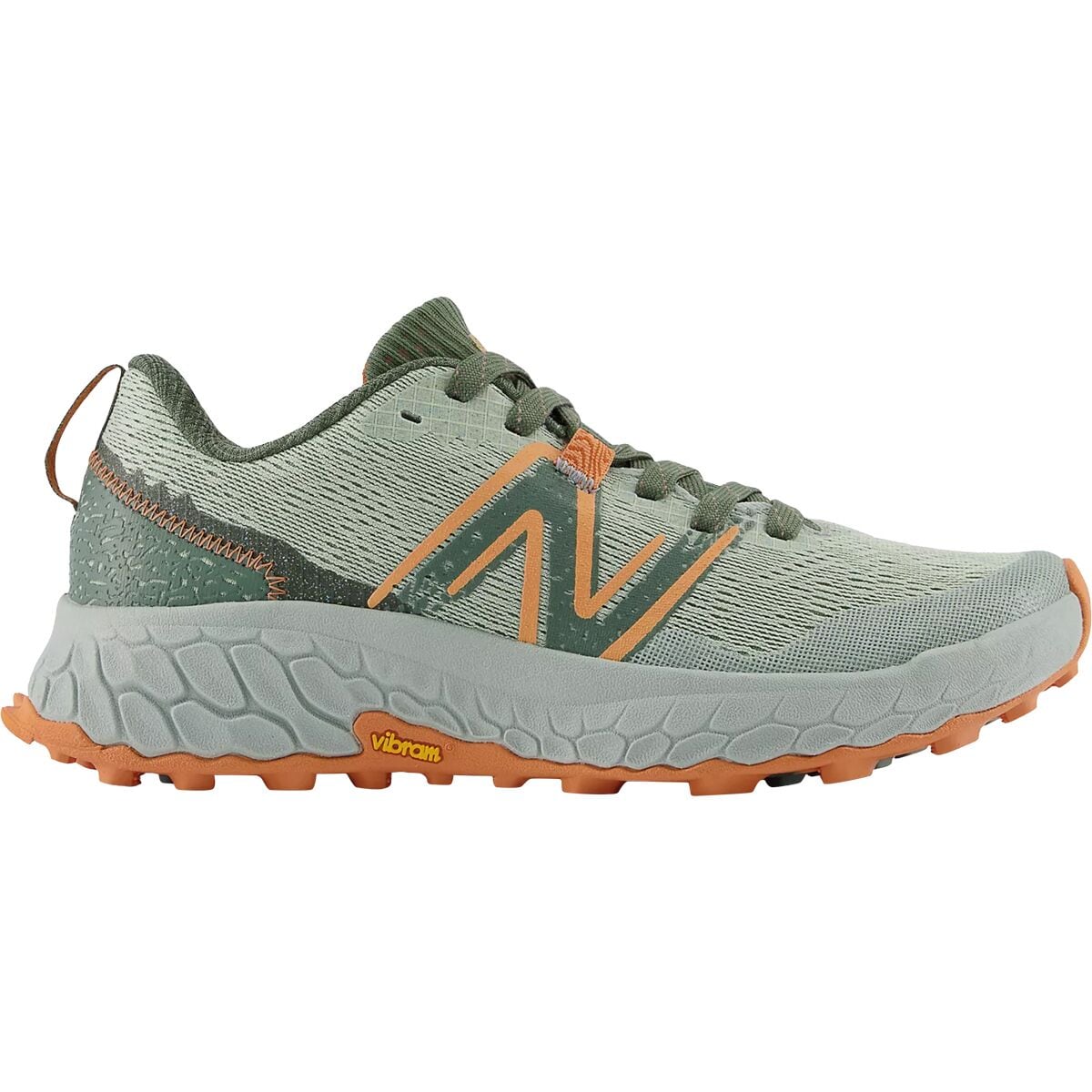 Women's New Balance Fresh Foam X Hierro V7, Silver Moss/Deep Olive Green, 6.5 B Medium
