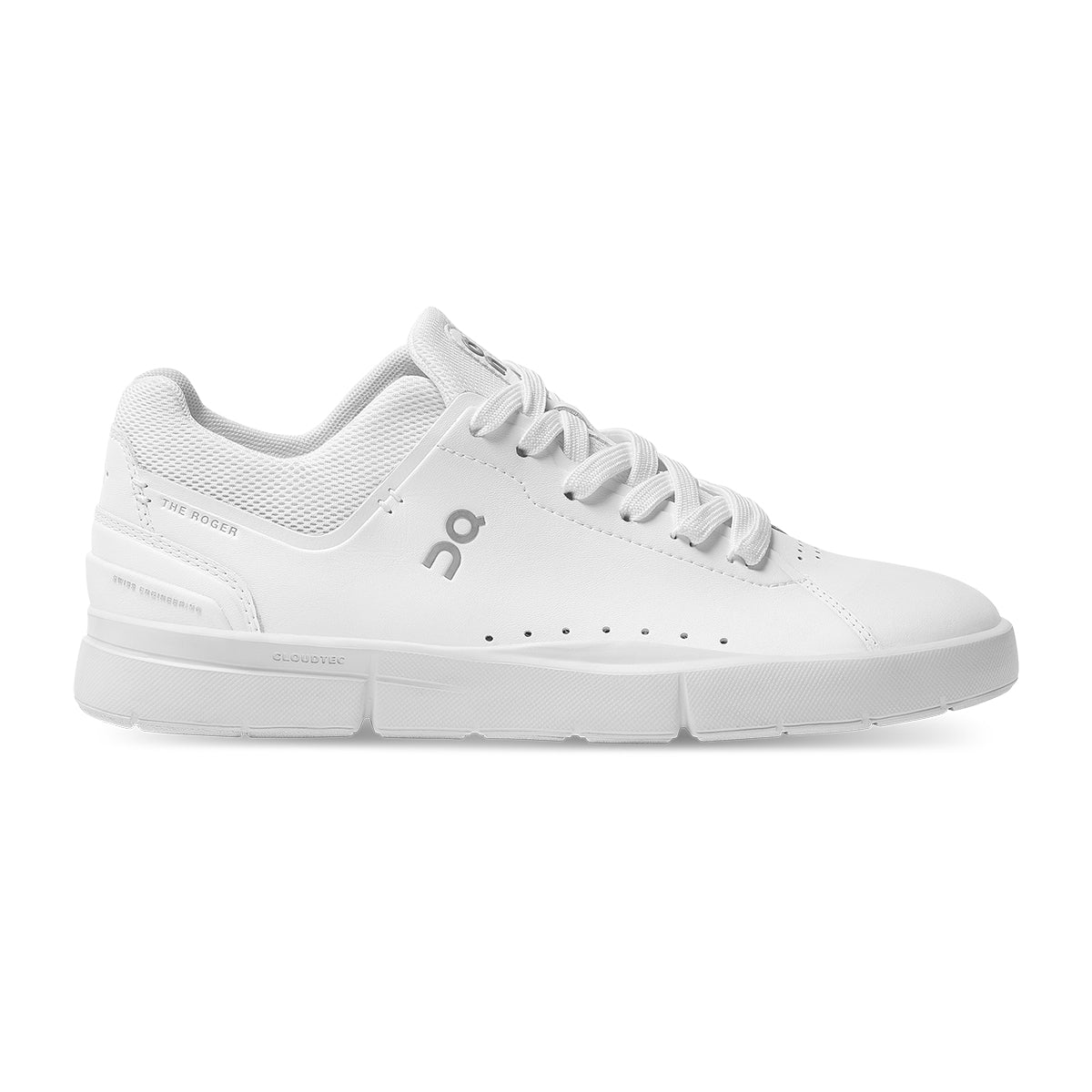 Men's On The Roger Advantage, All White, 9 D Medium
