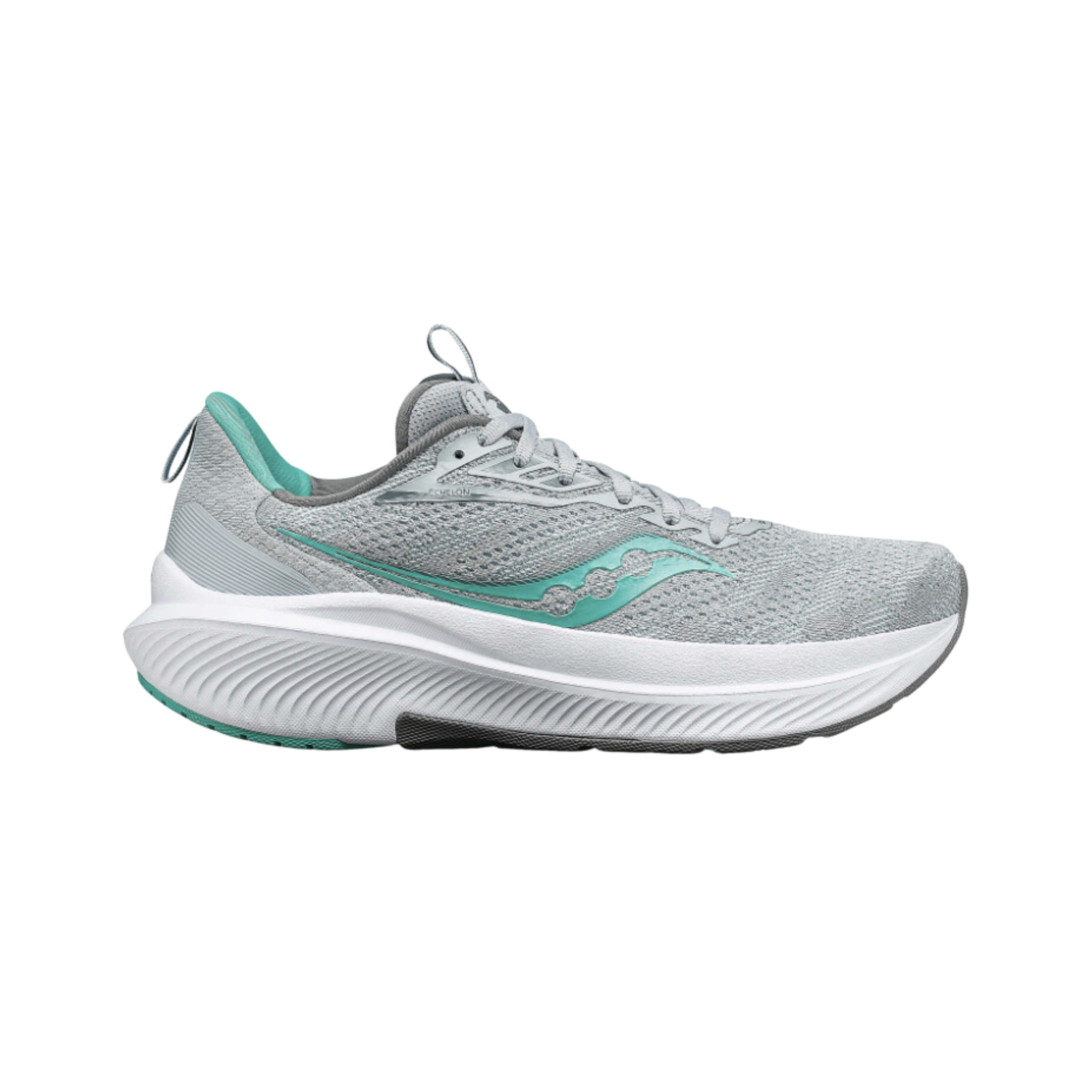 Saucony Echelon 9 Womens running shoes in Shadow/Pool - side view on white background