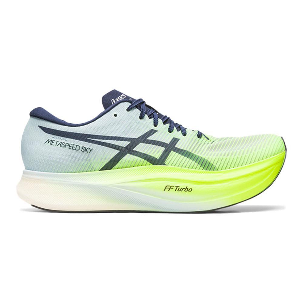 Men's Asics Metaspeed Sky+, Hazard Green/Sky, 11.5 D Medium