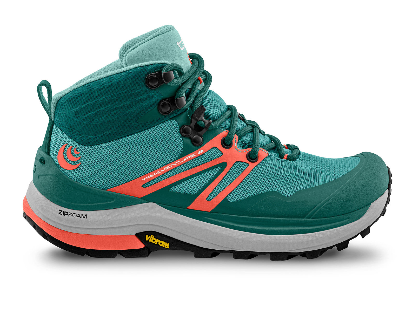 Women's Topo Athletic Trailventure 2, Teal/Coral, 7.5 B Medium