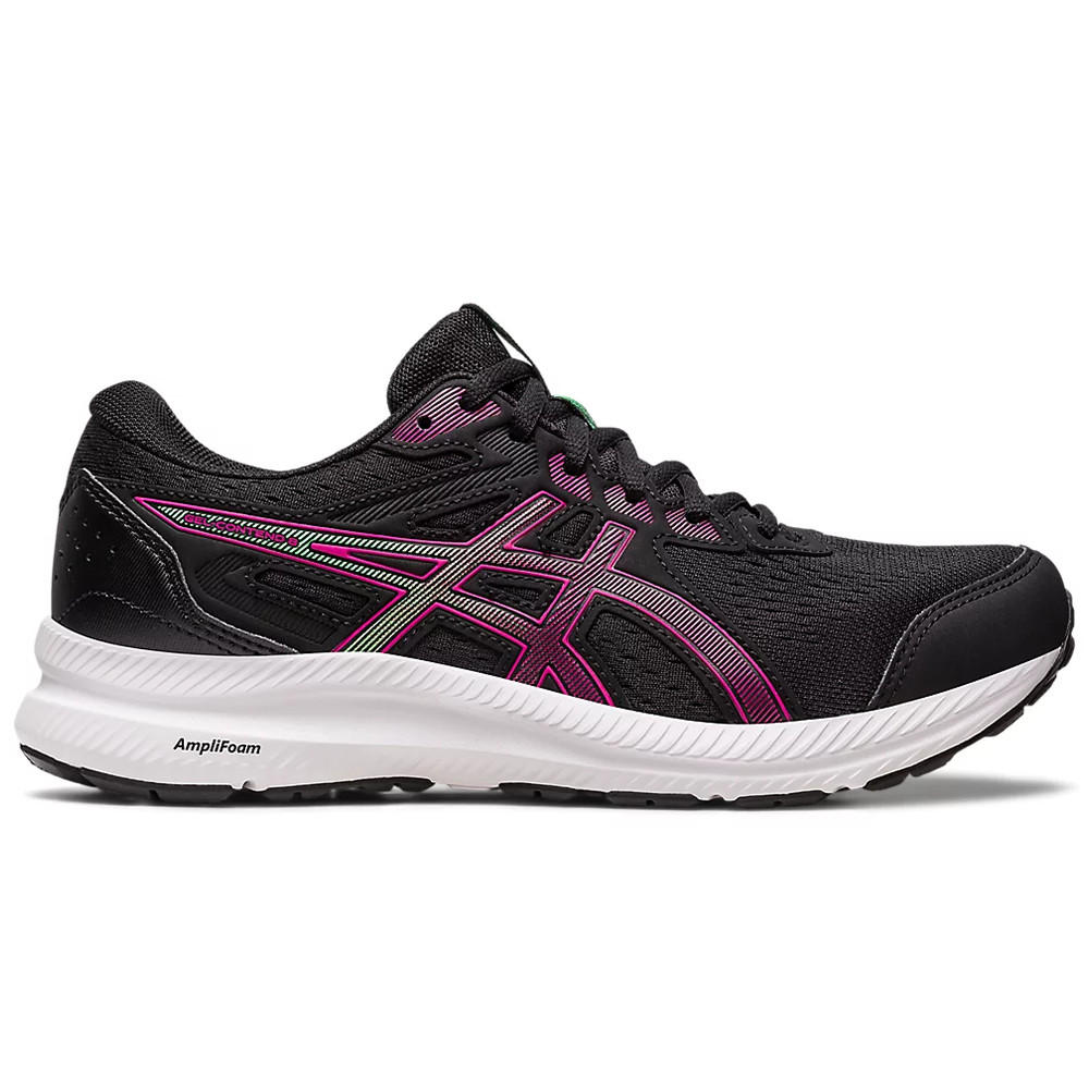 Women's Asics Gel-Contend 8, Black/Pink Rave, 8.5 B Medium