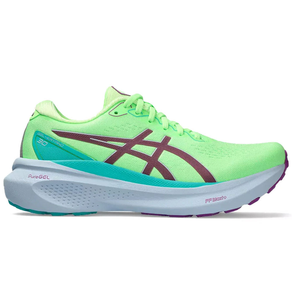 Women's Asics Gel-Kayano 30 Lite-Show, Lite-Show/Illuminate Green, 9 B Medium