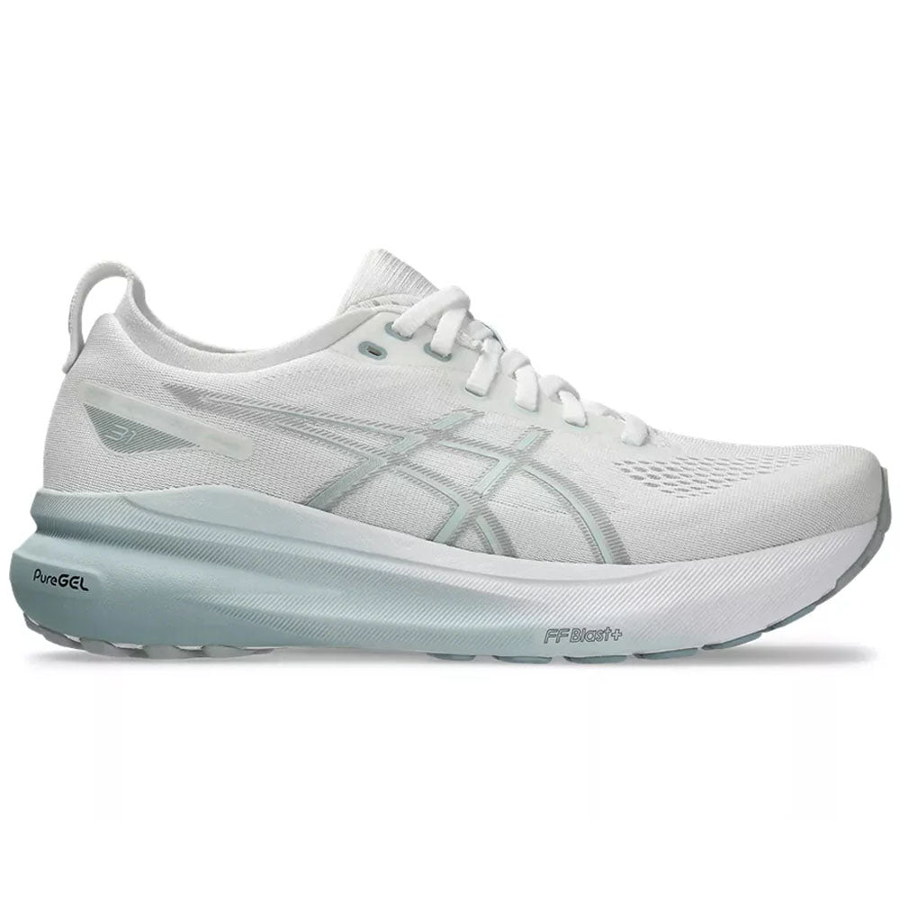 Women's Asics Gel-Kayano 31, White/Dolphin Grey, 6 B Medium