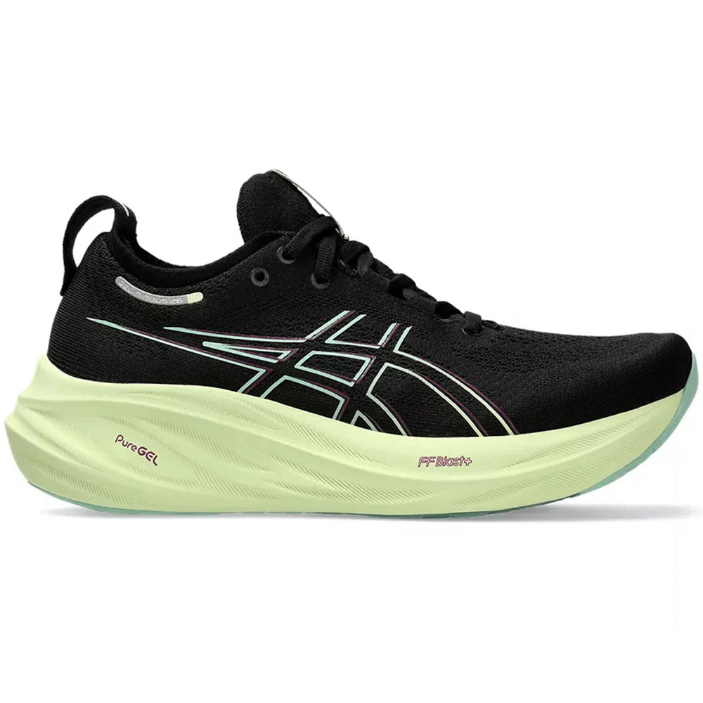 Women's Asics Gel-Nimbus 26, Black/Cool Matcha, 11 B Medium