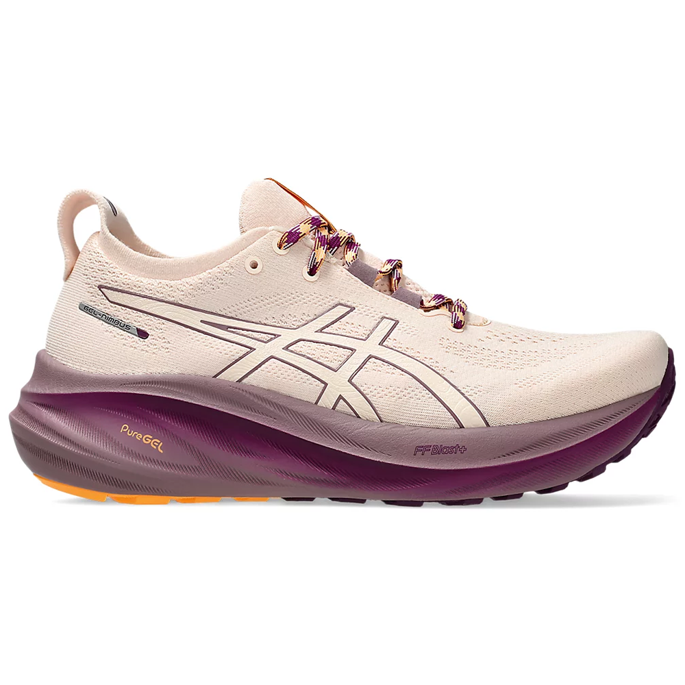 Women's Asics Gel-Nimbus 26 TR, Nature Bathing/Pearl Pink, 9.5 B Medium