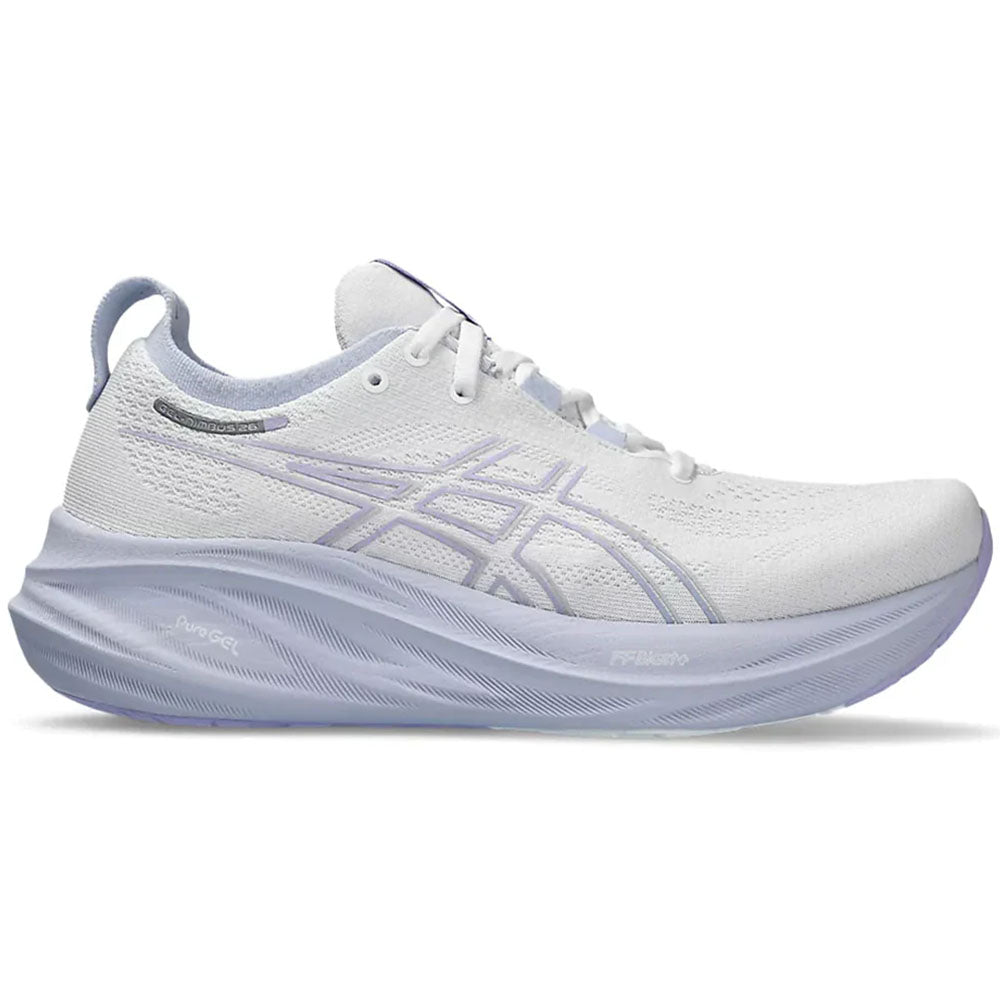 Women's Asics Gel-Nimbus 26, White/Fresh Air, 5.5 B Medium