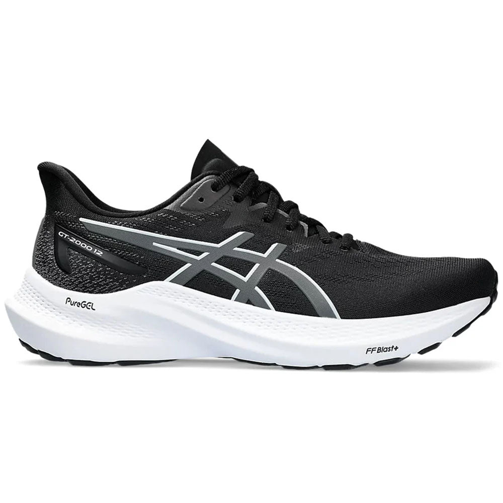 Women's Asics GT-2000 12, Black/Carrier Grey, 9 2A Narrow