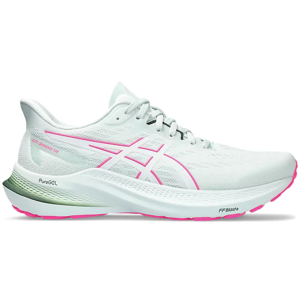Women's Asics GT-2000 12, Pure Aqua/White, 10.5 D Wide