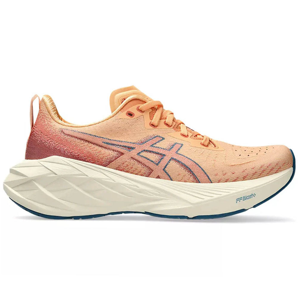 Women's Asics Novablast 4, Faded Orange/Deep Red, 9.5 B Medium