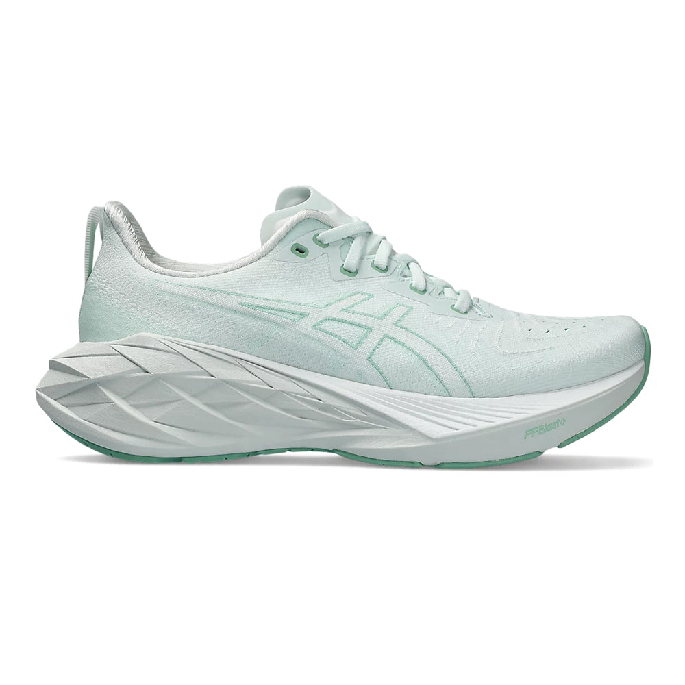 Women's Asics Novablast 4, Pale Mint/White, 8.5 B Medium