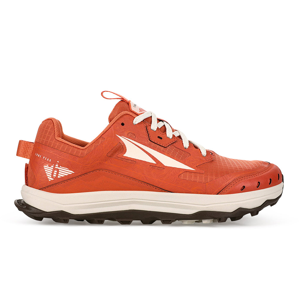 Women's Altra Lone Peak 6, Red/Gray, 11 B Medium