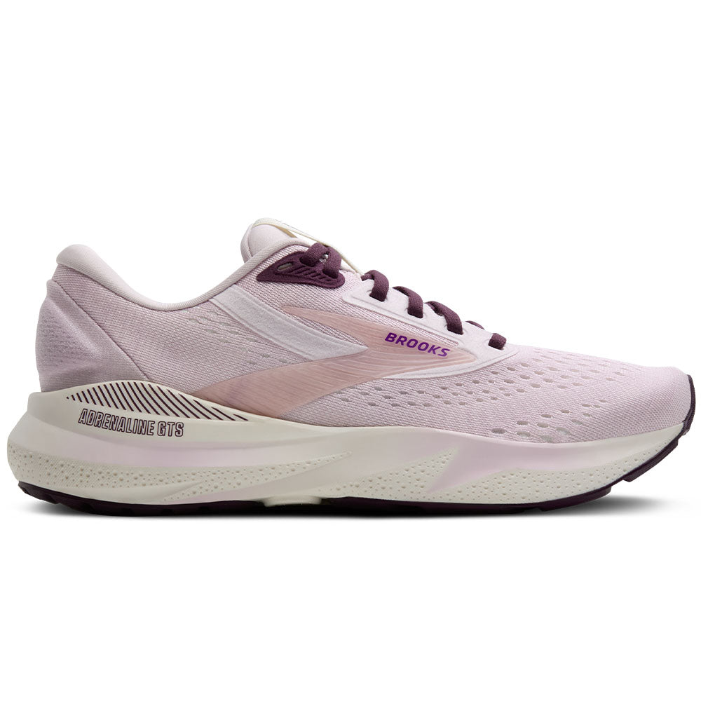 Women's Brooks Adrenaline GTS 24, Orchid/Coconut/Purple, 9.5 B Medium