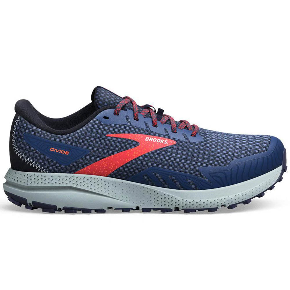 Women's Brooks Divide 4, Navy/Bittersweet/Peacoat, 5 B Medium