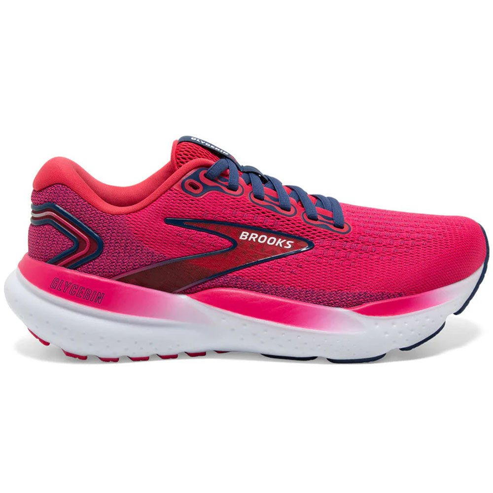 Women's Brooks Glycerin 21, Raspberry/Estate Blue, 6 B Medium