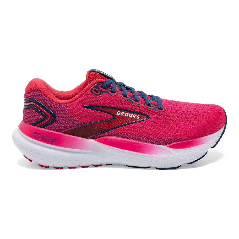 Women's Brooks Glycerin 21, Raspberry/Estate Blue, 12 B Medium