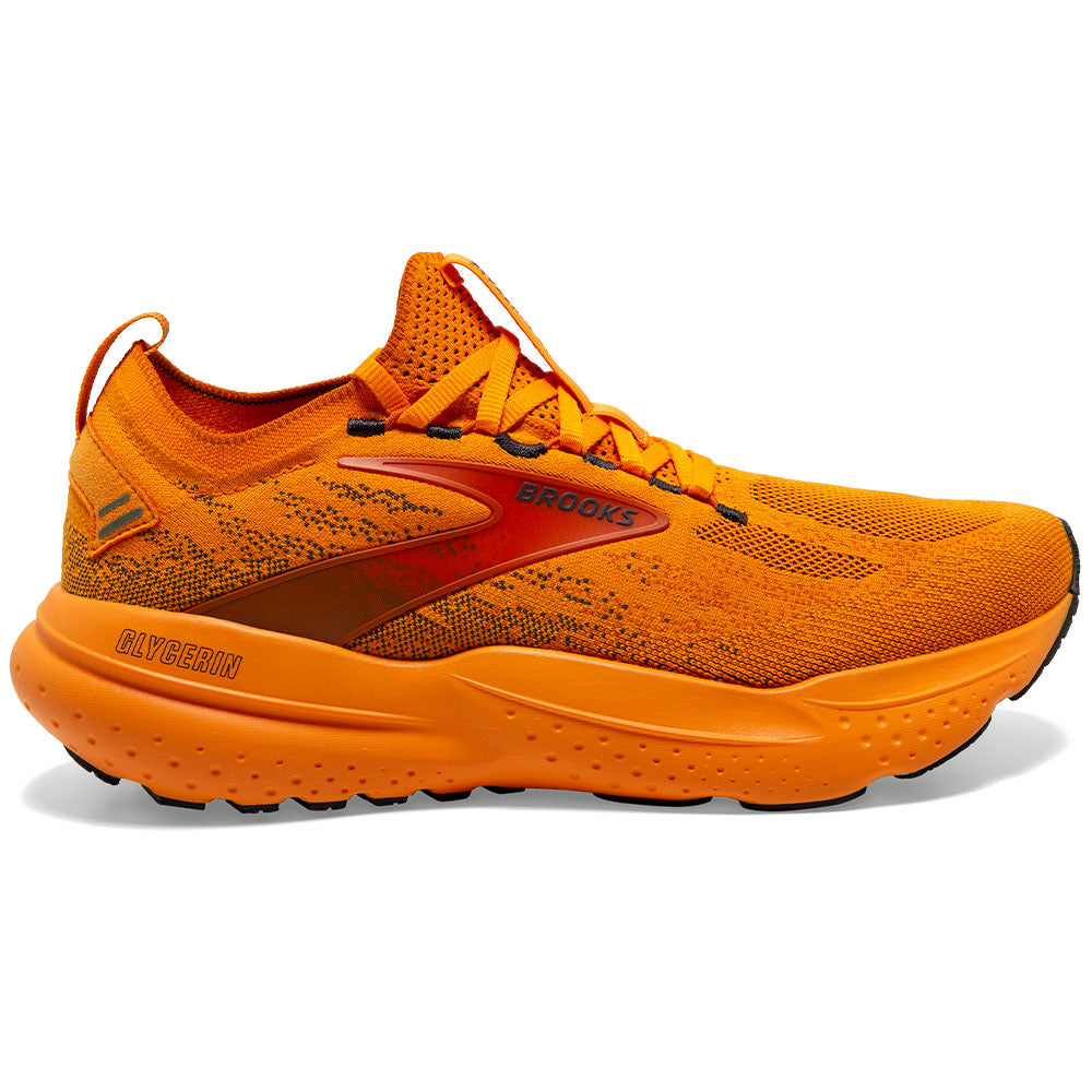 Men's Brooks Glycerin StealthFit 21, Carrot Curl/Autumn Maple, 10 D Medium
