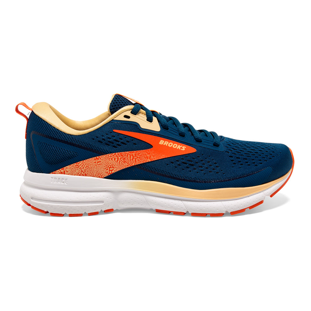 Women's Brooks Trace 3, Blue/Nasturtium/Sunburst, 7 B Medium