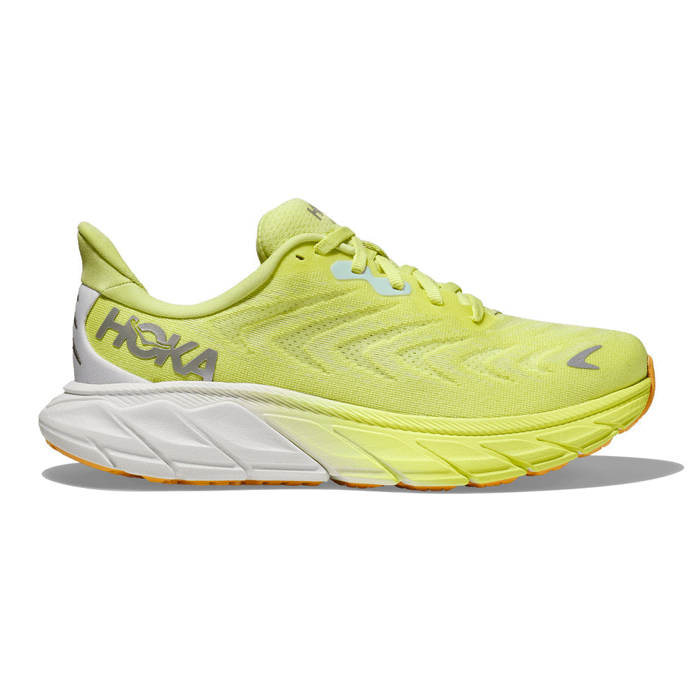 Women's Hoka Arahi 6, Citrus Glow/White, 10.5 B Medium