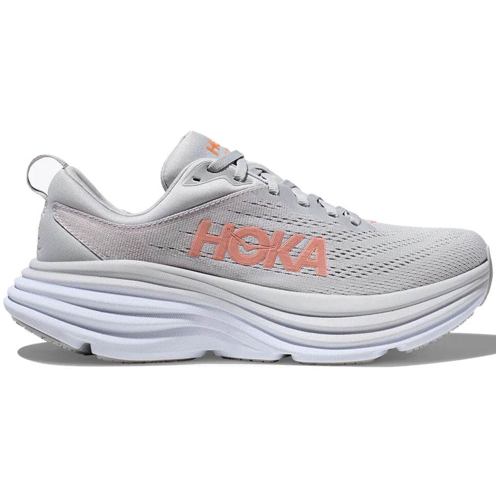 Women's Hoka Bondi 8, Harbor Mist/Lunar Rock, 7 D Wide