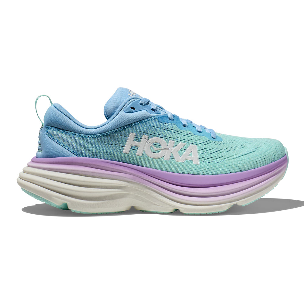Women's Hoka Bondi 8, Airy Blue/Sunlit Ocean, 9.5 B Medium