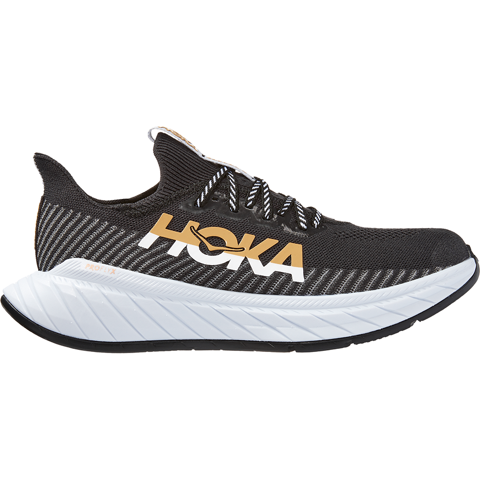 Women's Hoka Carbon X 3, Black/White, 7 B Medium