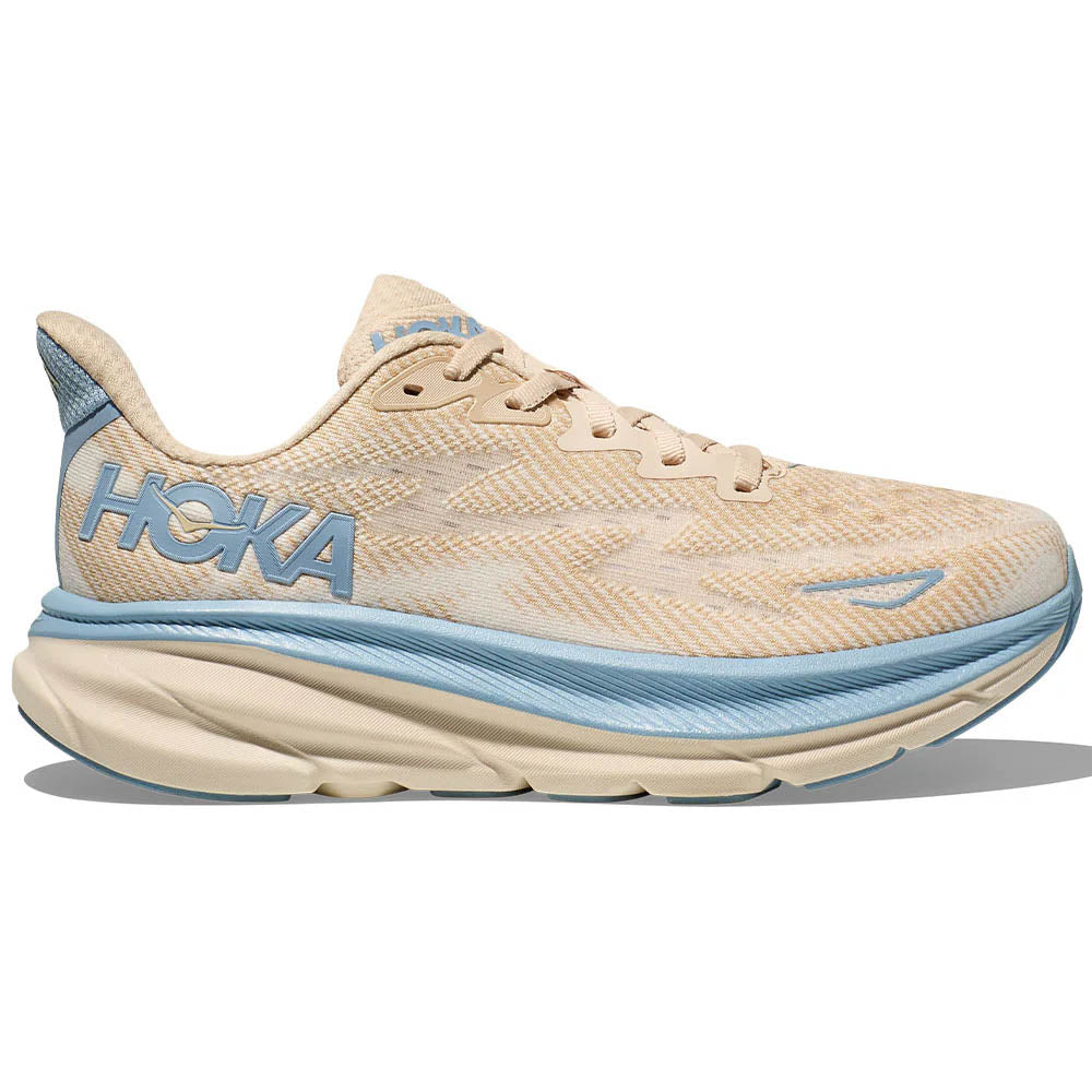 Women's Hoka Clifton 9, Oak/Alabaster, 9.5 B Medium