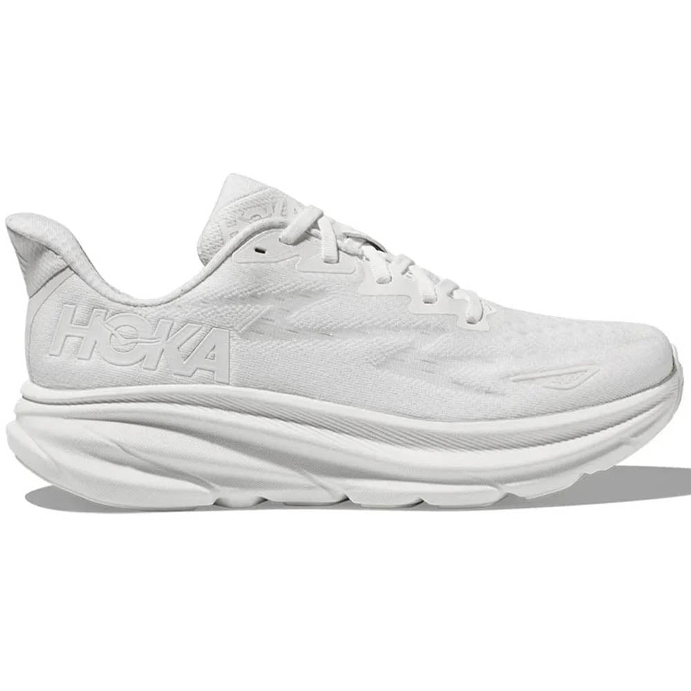 Women's Hoka Clifton 9, White/White, 8.5 B Medium
