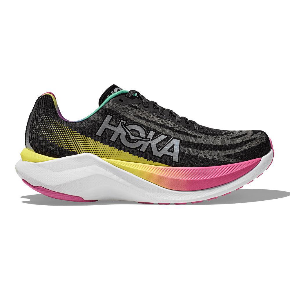 Women's Hoka Mach X, Black/Silver, 9 B Medium