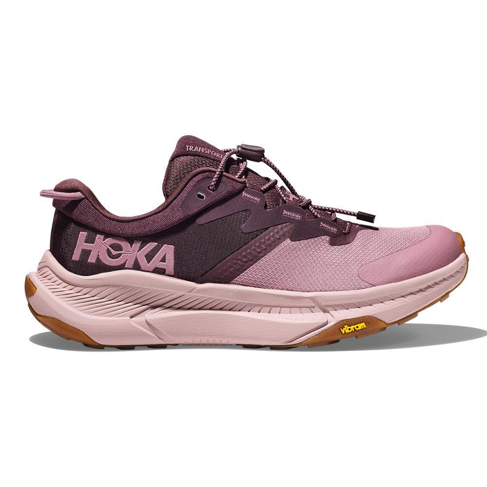 Women's Hoka Transport, Raisin/Wistful Mauve, 7 B Medium