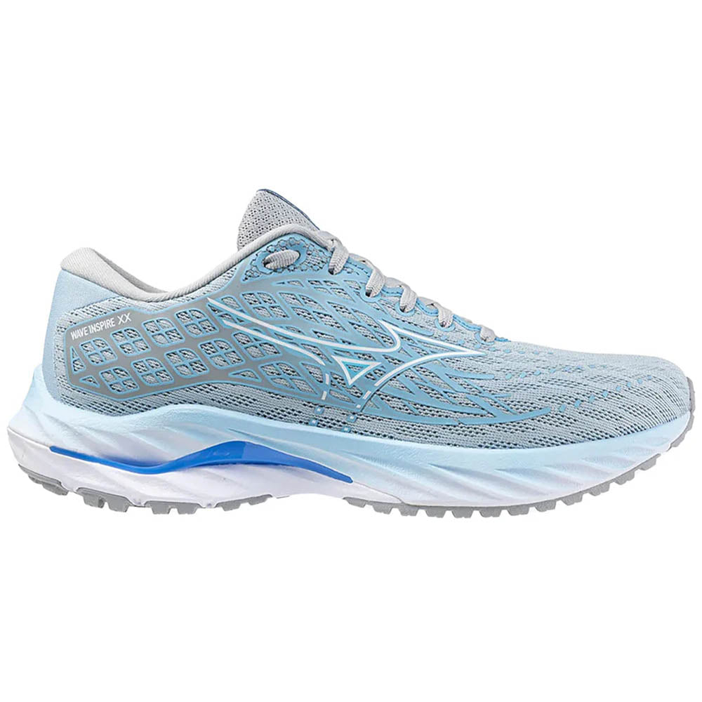 Women's Mizuno Wave Inspire 20, Cerulean/White, B Medium
