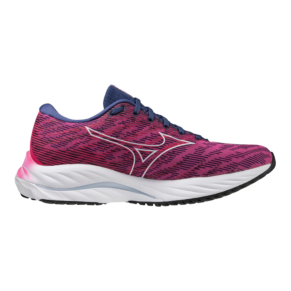 Women's Mizuno Wave Rider 26, Festival Fuchsia/Halogen Blue, 8.5 B Medium