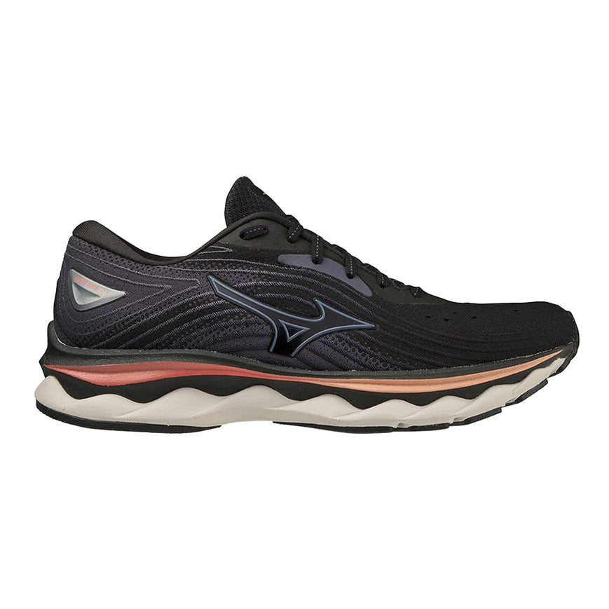 Men's Mizuno Wave Sky 6, Black/Quicksilver, 10.5 D Medium