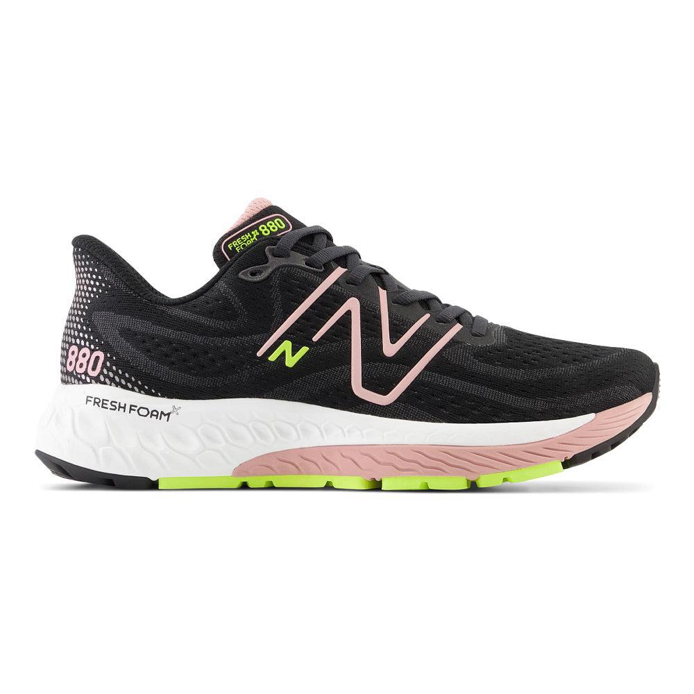Women's New Balance Fresh Foam X 880v13, Black/Pink Moon, 8 D Wide