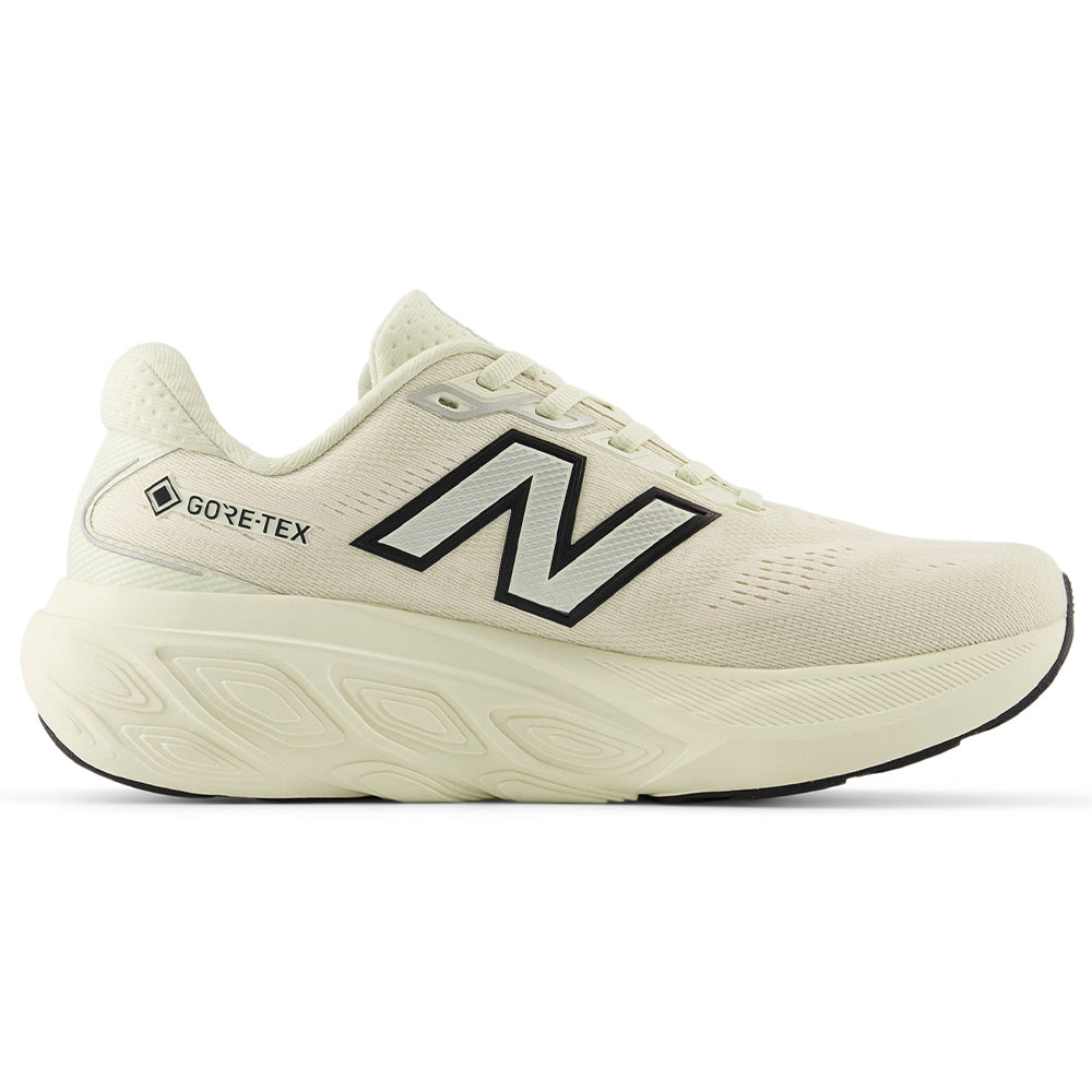 Side view on white background of Womens New Balance Fresh Foam X 880 running shoe in Permafrost/Mineral/Black, Medium (Regular) width