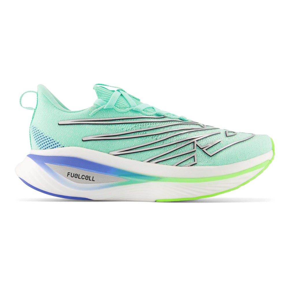Women's New Balance FuelCell SuperComp Elite v3, Bright Mint Pixel Green, 8.5 B Medium