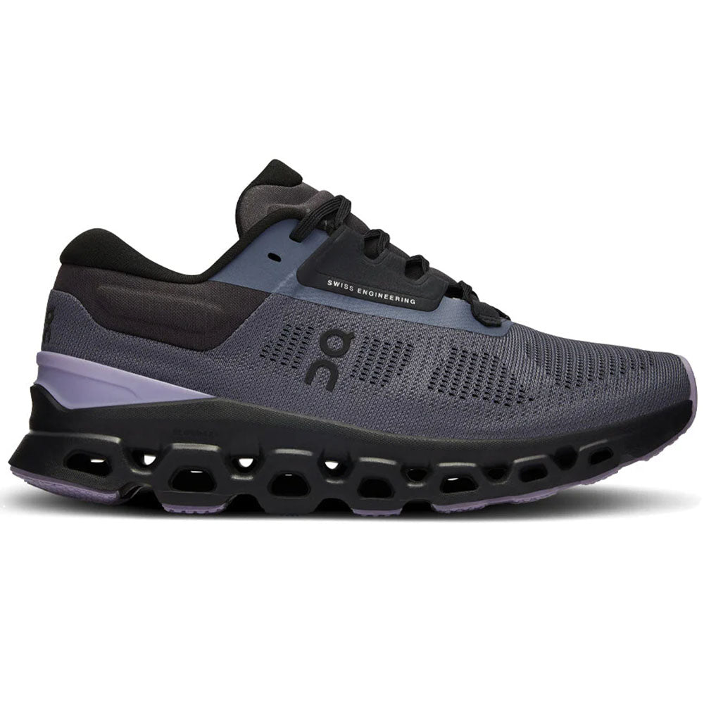Women's On Cloudstratus 3, Metal/Wisteria, 10.5 B Medium